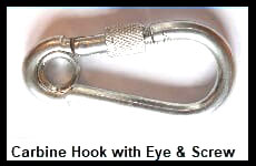 Carbine Hook With Eye & Screw Nut